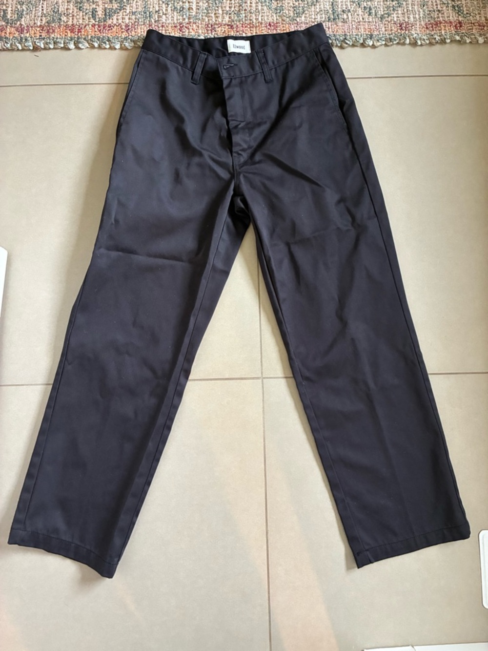 Elwood Men's Black Straight-Leg Pants